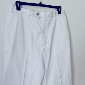 Christopher HAYES 1980’s White Men’s Khakis Chinos Flat Front vintage